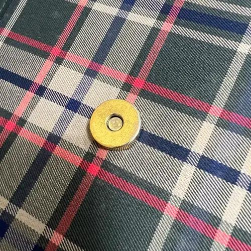 닥스 카키 체크 소가죽 숄더백 10