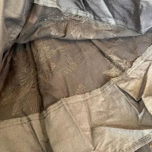 일본수입 Gabardine K.T 여성 브라운 미디스커트 자수레이스치마 5