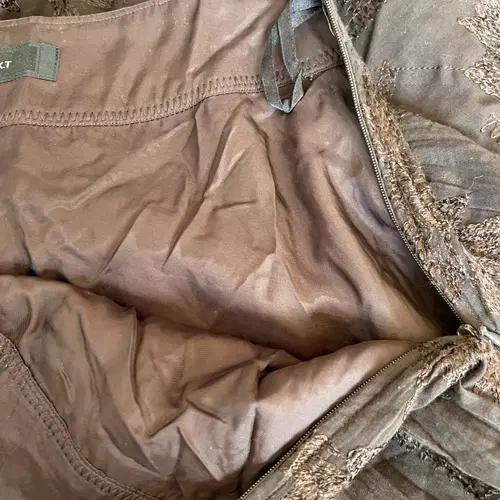 일본수입 Gabardine K.T 여성 브라운 미디스커트 자수레이스치마 6