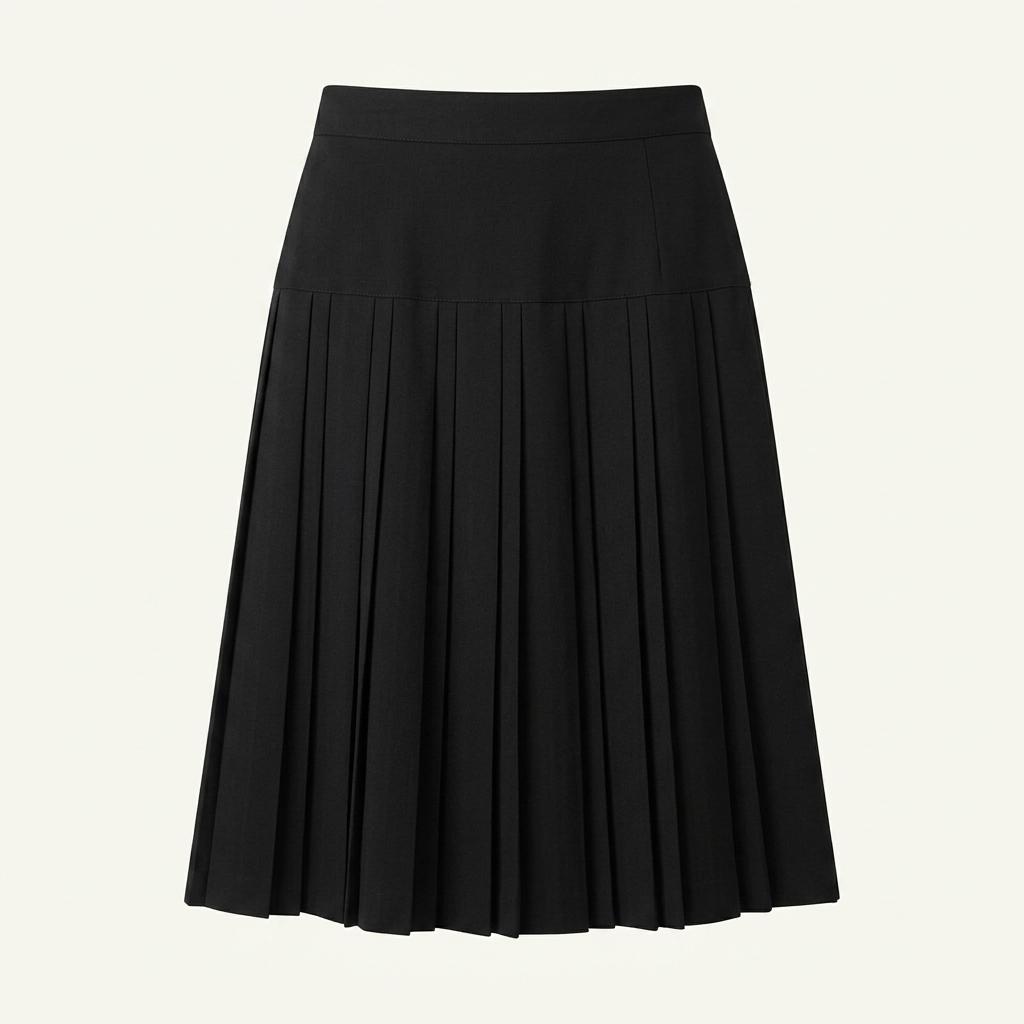 손석화 부티크 여성 블랙 플리츠스커트 미디스커트 1