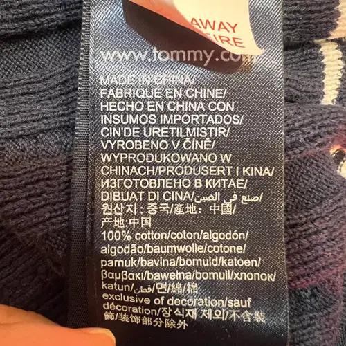 타미힐피거 여성 네이비 스트라이프 아일렛골지니트 니트티셔츠 8