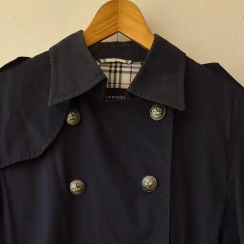 버버리 블랙 라벨 여성 네이비 더블 브레스티드 트렌치 코트 L사이즈 2
