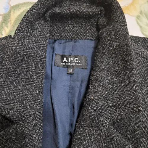 A.P.C 여성 울100헤링본코트 M사이즈 7