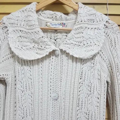 국내)써스데이아일랜드 아이보리 울가디건90 2