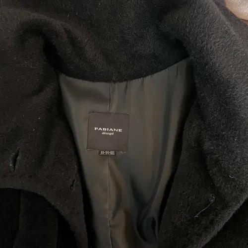 파비안느 여성 블랙 알파카 울코트 싱글코트 6