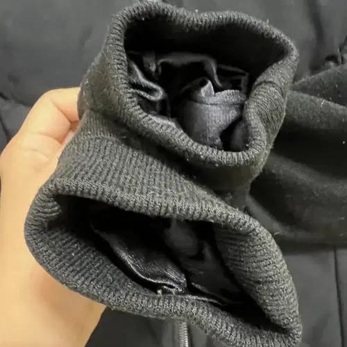 데상트 여성 블랙 덕다운패딩점퍼 울혼방집업점퍼 90 5