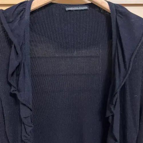 일본수입 콤파니아 여성 블랙 프릴골지가디건 2