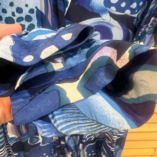 발리 BALLY 여성 아쿠아패턴 긴팔블라우스  차이나셔츠 5