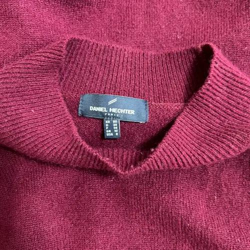 다니엘헥터 여성 버건디 캐시미어100 긴팔터틀넥니트 90 6