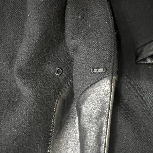 마쥬 maje 여성 양가죽배색 블랙울코트 1 8