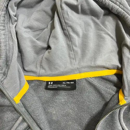 언더아머 여성 그레이 코튼후드집업점퍼 XL 6