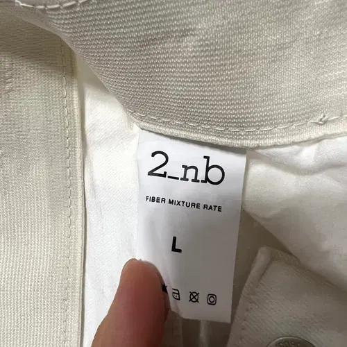새상품) 2nb 여자 화이트 데님팬츠 L 9