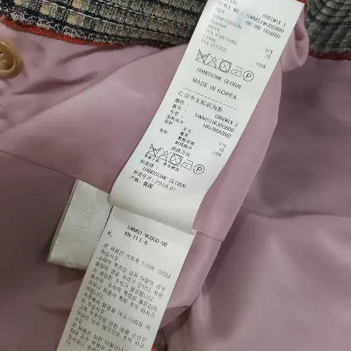 한섬오브제 아카이브 체크울자켓 88-98-165(66)사이즈 10