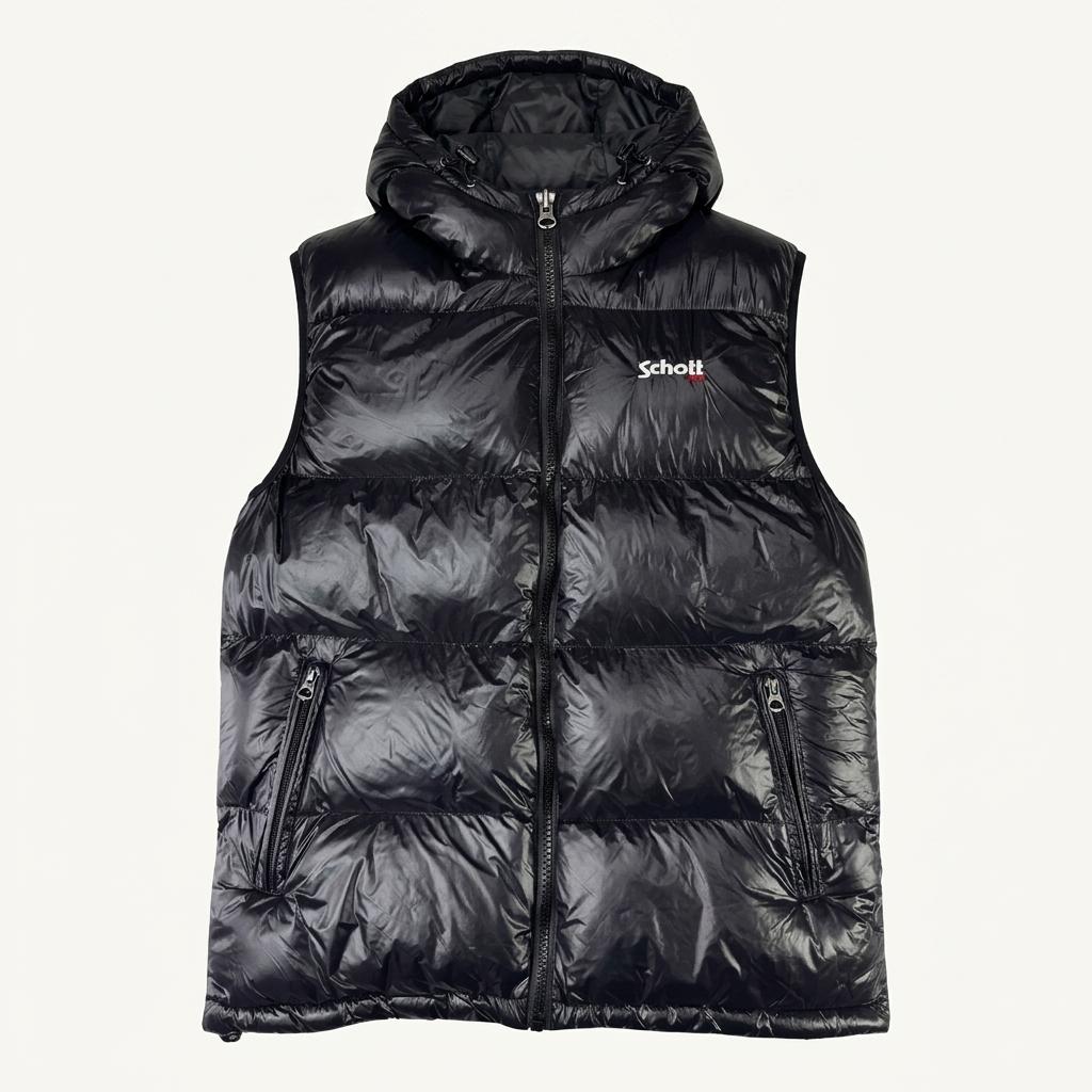 A2879 [SCHOTT] 쇼트 패딩 조끼 S 1