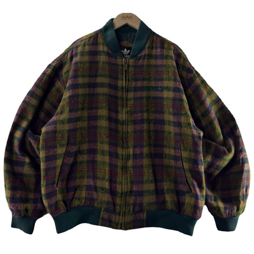 A2219 올드 아디다스 체크 블루종 [ SIZE 3