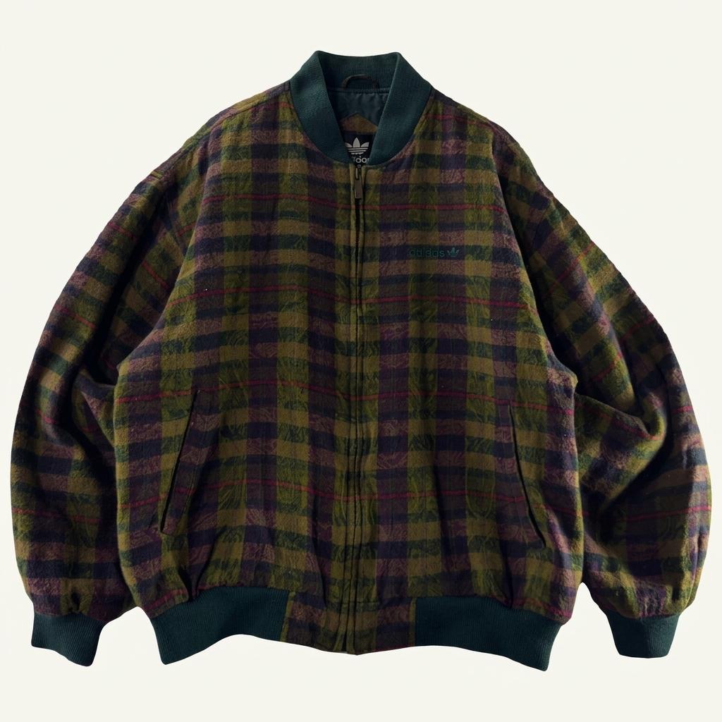 A2219 올드 아디다스 체크 블루종 [ SIZE 1