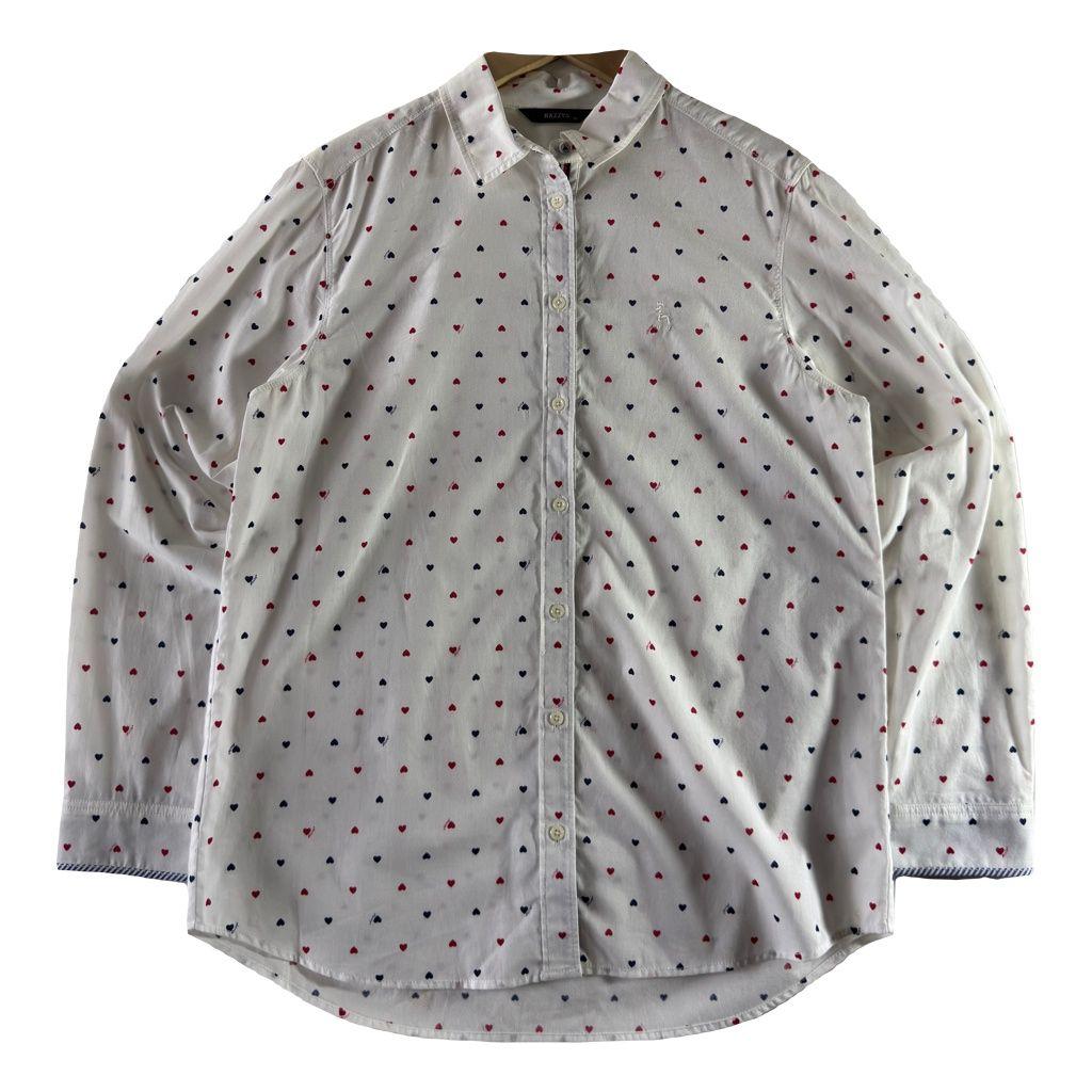 A1785 [ HAZZYS ] 헤지스 하트 패턴 셔츠 [ SIZE 2