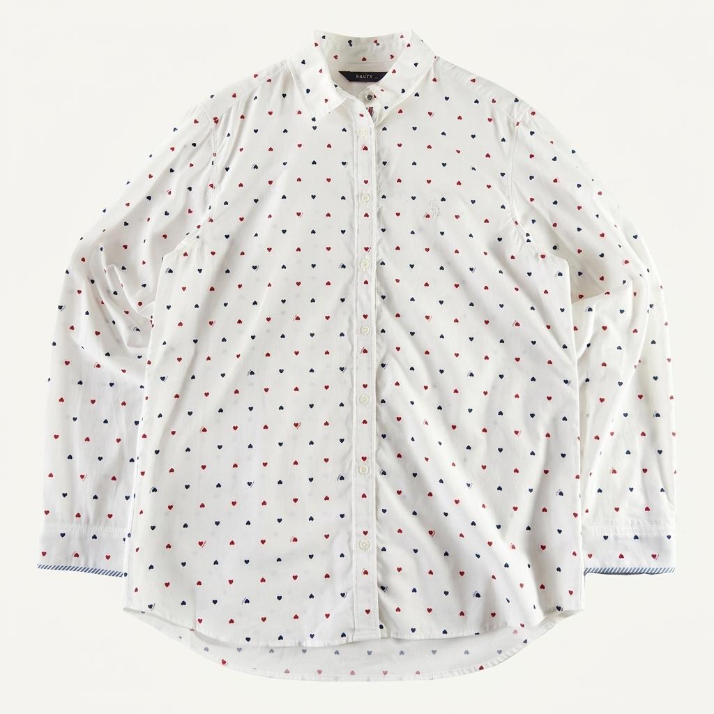 A1785 [ HAZZYS ] 헤지스 하트 패턴 셔츠 [ SIZE 1