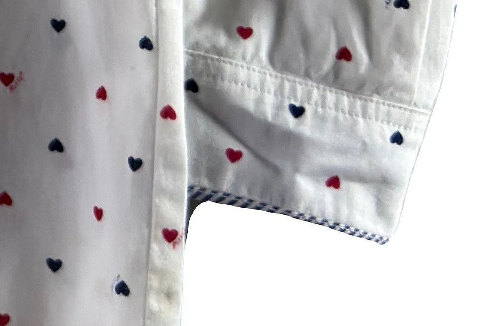 A1786 [ HAZZYS ] 헤지스 하트 패턴 셔츠 [ SIZE 5