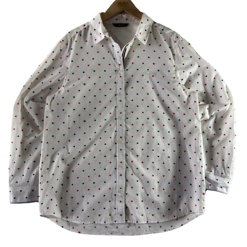 A1786 [ HAZZYS ] 헤지스 하트 패턴 셔츠 [ SIZE 2