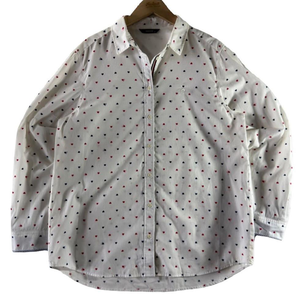 A1786 [ HAZZYS ] 헤지스 하트 패턴 셔츠 [ SIZE 3