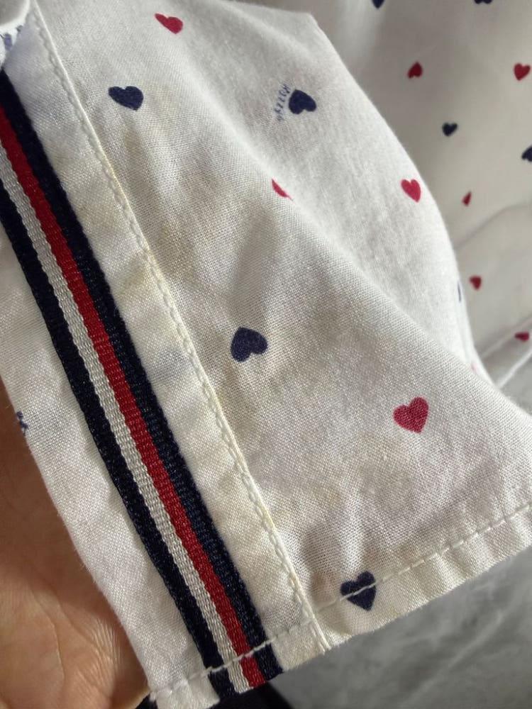 A1786 [ HAZZYS ] 헤지스 하트 패턴 셔츠 [ SIZE 6