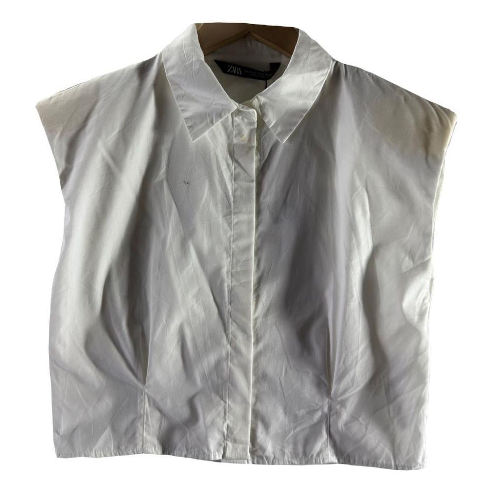 A1667 [ ZARA ] 새상품 자라 민소매 크롭 셔츠 [ SIZE 3