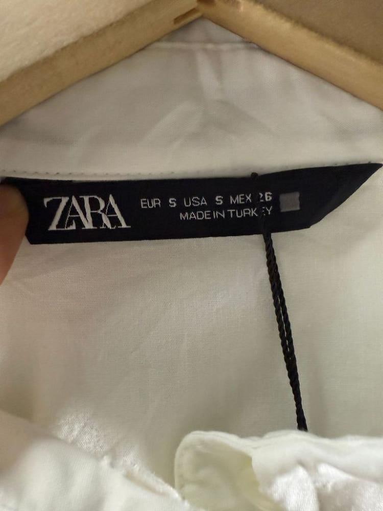 A1667 [ ZARA ] 새상품 자라 민소매 크롭 셔츠 [ SIZE 6