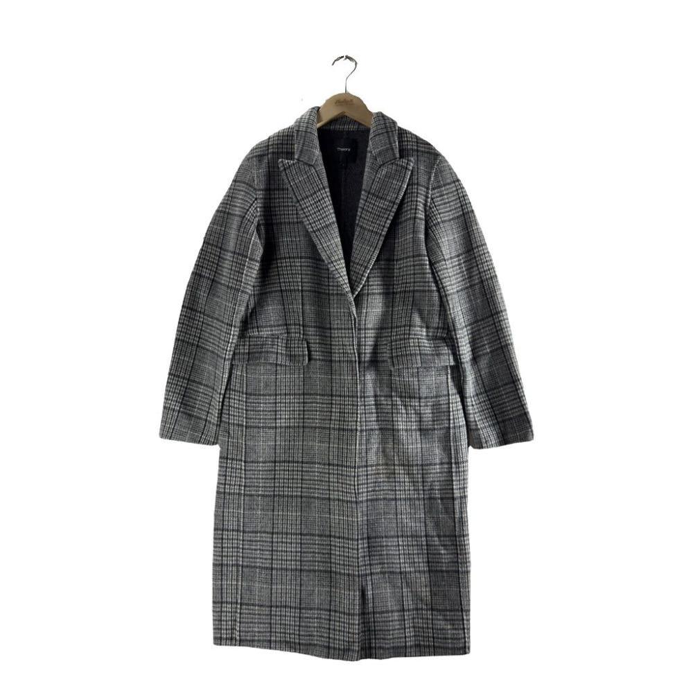 1375 [ THEORY ] 띠어리 체크 롱코트 [ SIZE 3