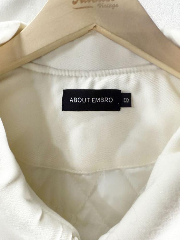 어바웃엠브로 자수 바시티 자켓 [ SIZE 6