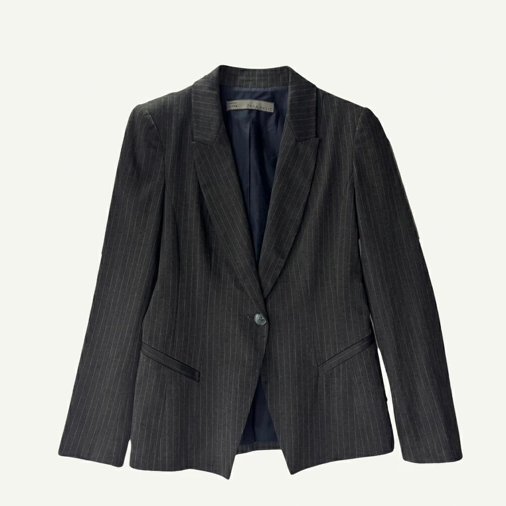 [ ZARA ] 자라 스트라이프 블레이저 [ SIZE 1