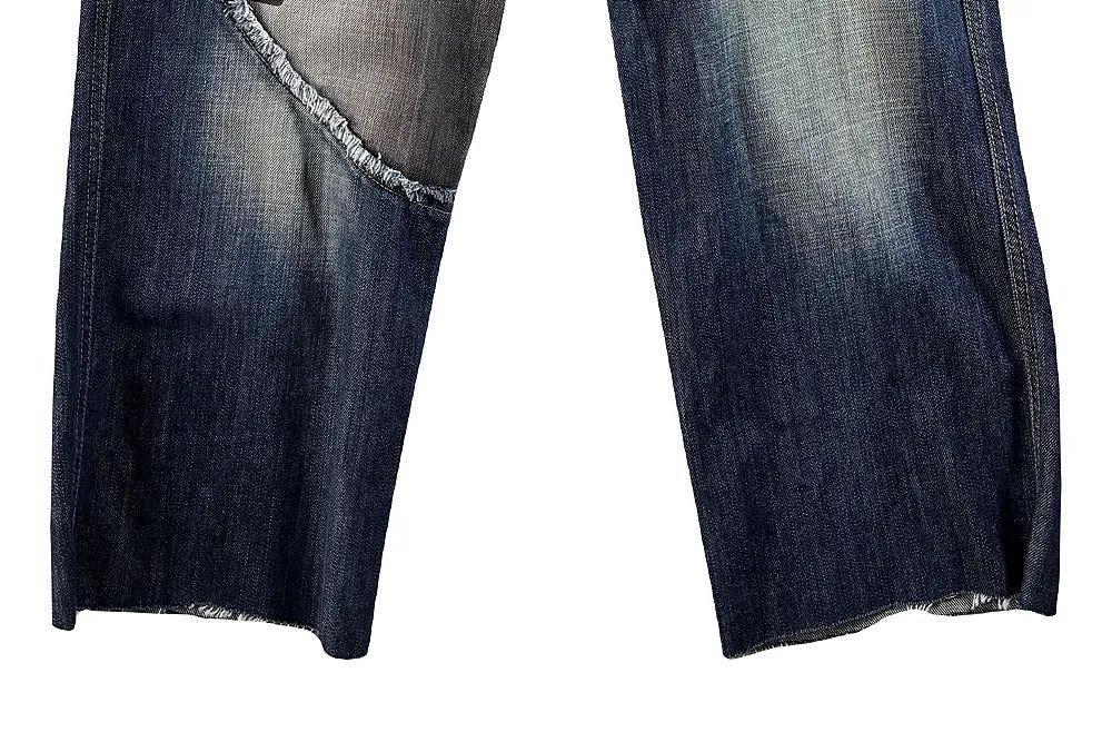 [ FUBU ] 후부 배색 프린팅 청바지 [ SIZE 6