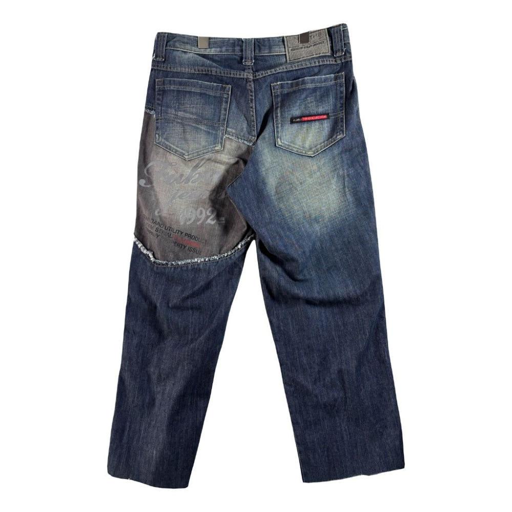 [ FUBU ] 후부 배색 프린팅 청바지 [ SIZE 4