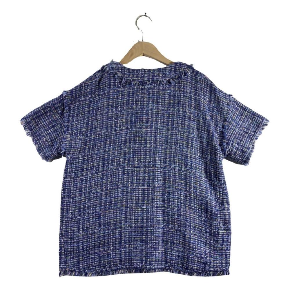 [ KARL LAGERFELD ] 칼라거펠트 트위드 반팔 티 [ SIZE 4