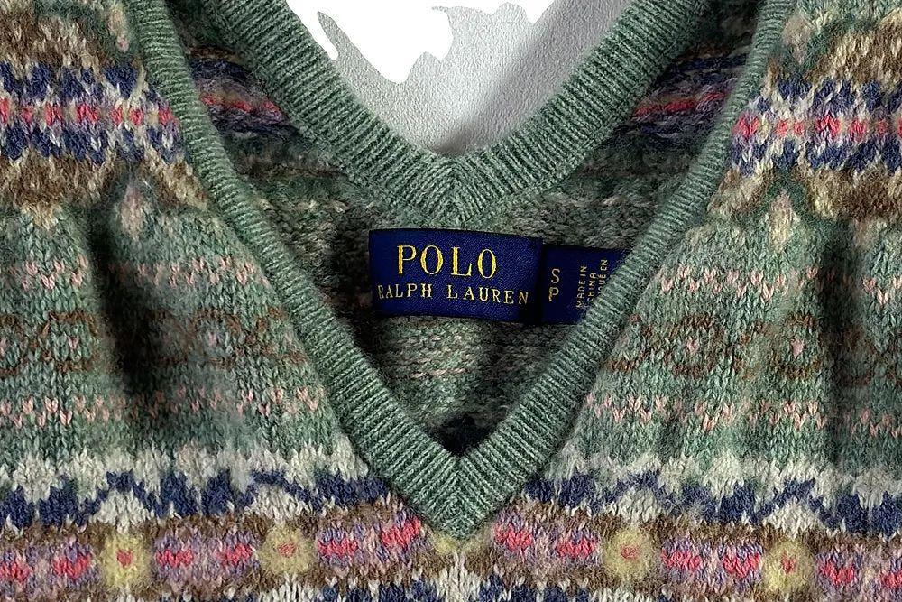 [ RALPH LAUREN ] 폴로 패턴니트 조끼 [ SIZE 6