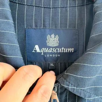 [정품] 아쿠아스큐텀(Aquascutum) 런던 핀스트라이프 울 혼방 블 9