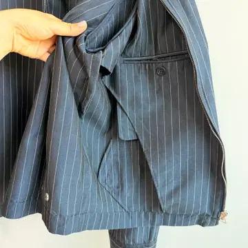 [정품] 아쿠아스큐텀(Aquascutum) 런던 핀스트라이프 울 혼방 블 8