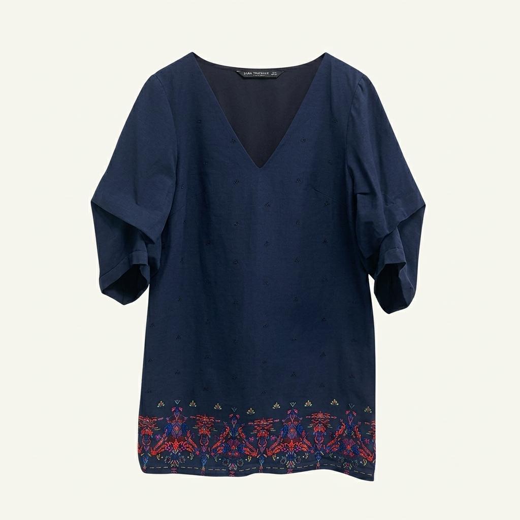 자라 ZARA 브이넥 튜닉 드레스 XS 1