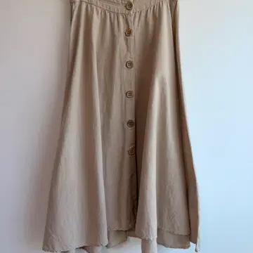 [ZARA] 자라 베이직 린넨 혼방 버튼 롱 스커트 2