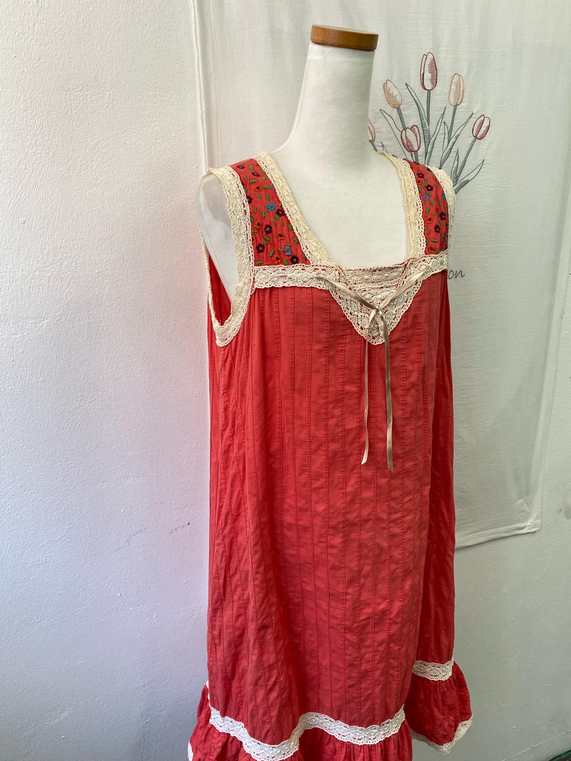 로리에리 레이스디테일 핑크색 빈티지 원피스 4