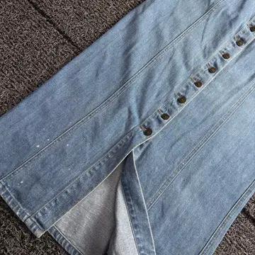 Dockers 버튼 프론트 데님 스커트 3960 4