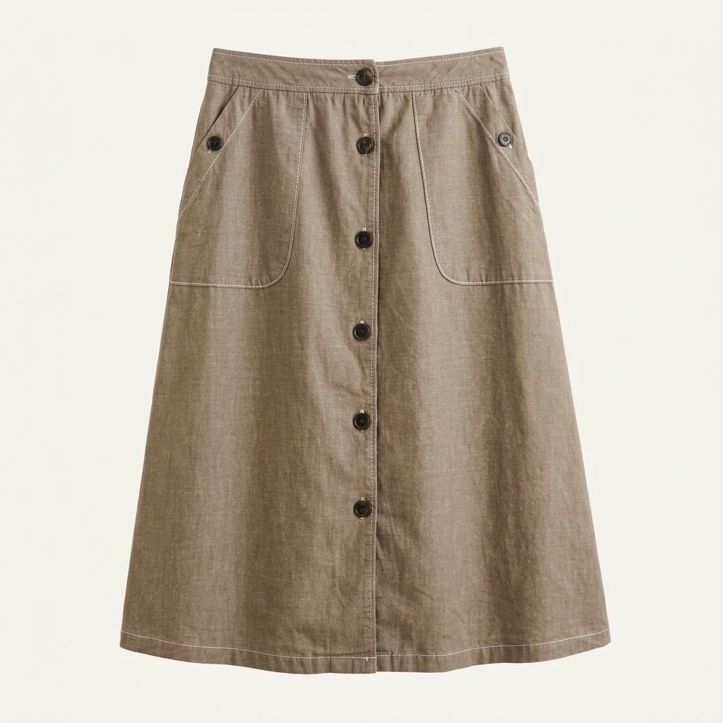 NIMES 네추럴 버튼 스커트 치마 Made in JAPAN 1