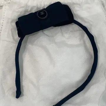 급매!!샤넬 벨벳 블랙 리본 헤어밴드 2