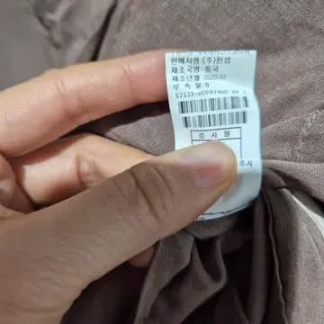 SJSJ 브라운 린넨 반팔 단추 원피스 5