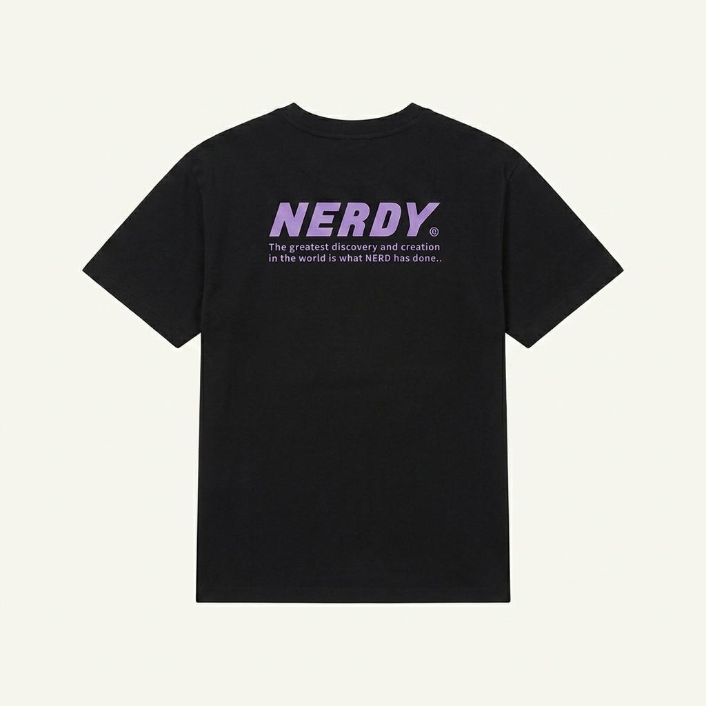 널디 NERDY 퍼플로고 반팔 티셔츠 M 1