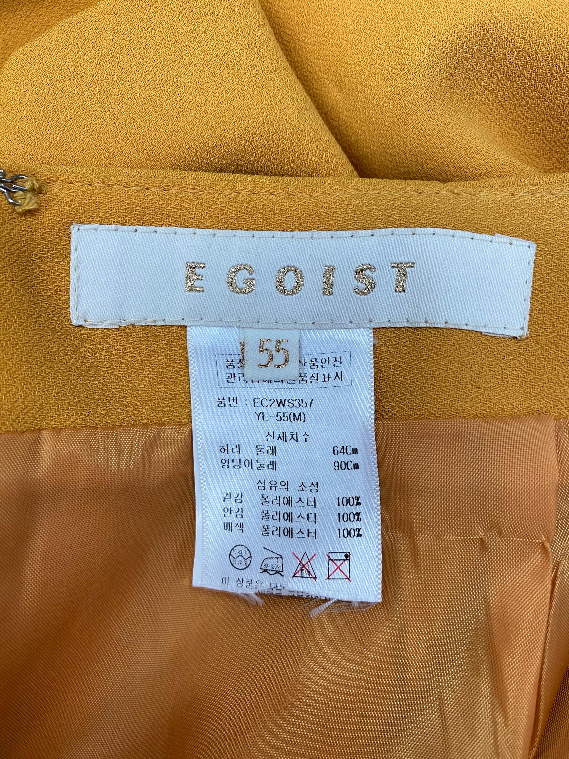 에고이스트 머스타드 언발 큐빅장식 미니 스커트 6