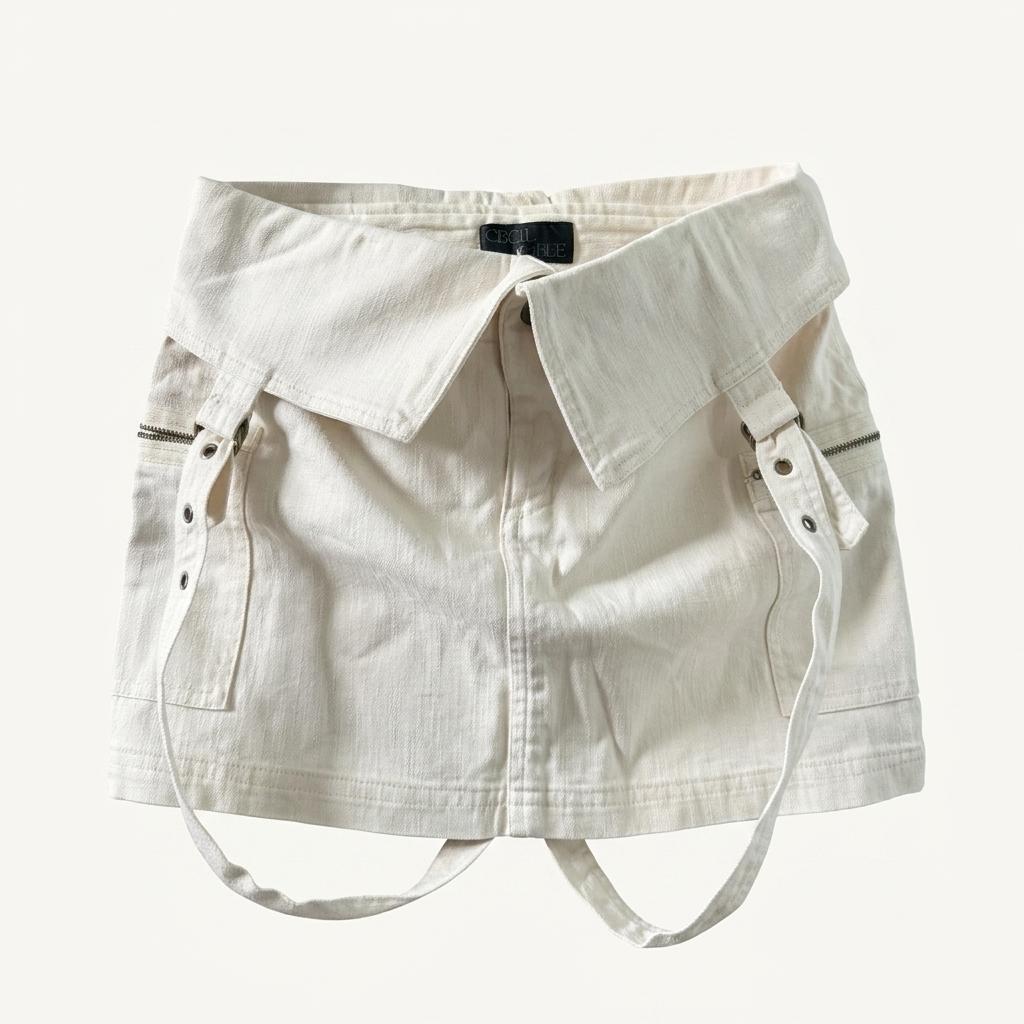 CECIL McBEE 베이지 카고 스커트 M y2k 1