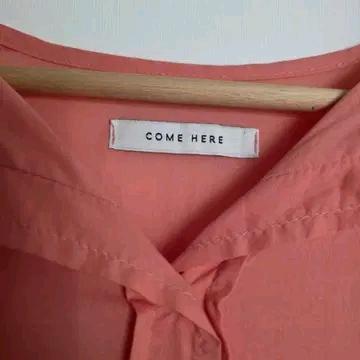 COME HERE 핑크 코랄색 셔츠 4