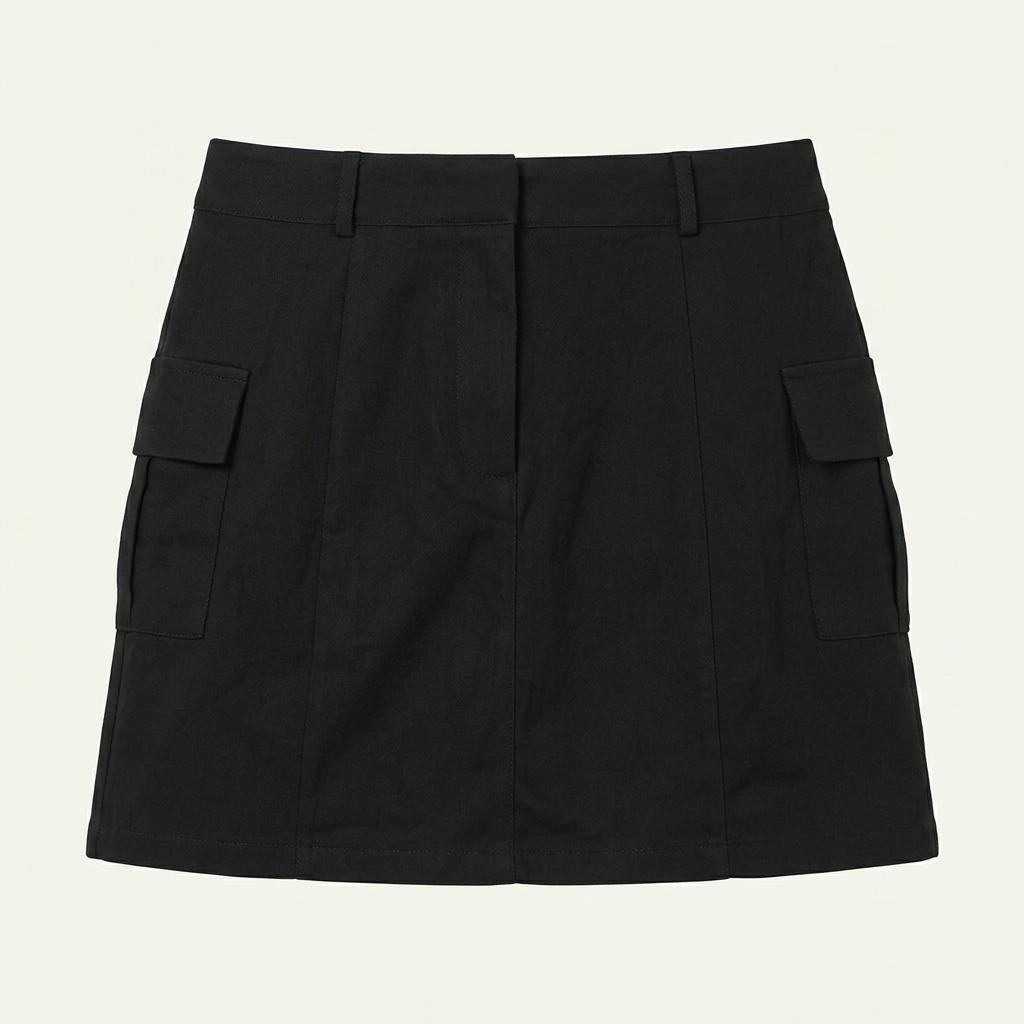 리자드 스탠다드 카고 치마바지 블랙 XL 1