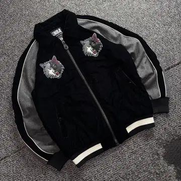 NBA 미네소타 팀버울브스 울 벨벳 바시티 자켓 3979 2
